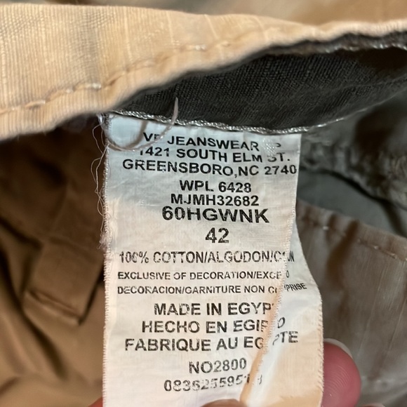 Mens Cotton Khaki Cargo Shorts - Picture 2 of 5